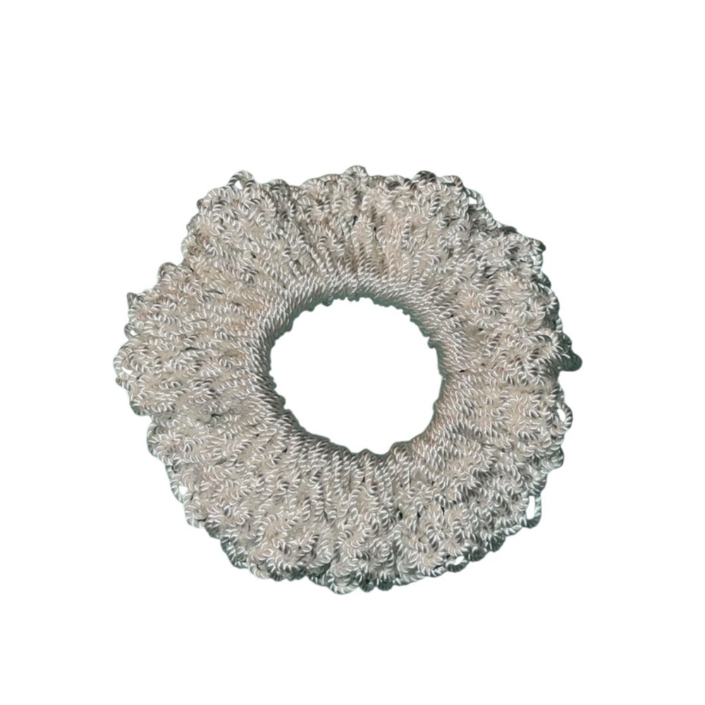 3/$12 Elegant White Hair Scrunchie - Picture 3 of 6